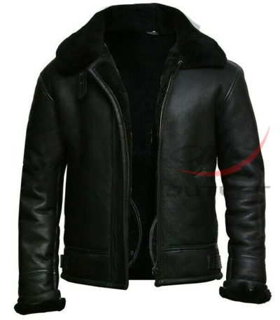 Leather Fur Collar B3 Bomber RAF Avaitor Jacket
