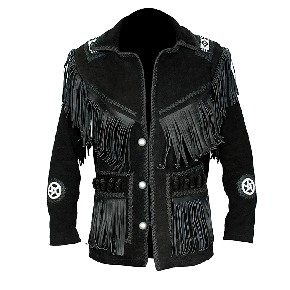 54 (1) Men's Suede Fringed Jacket - Image 1