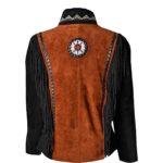Women's Wild West Suede Jacket Black & Brown - Image 2