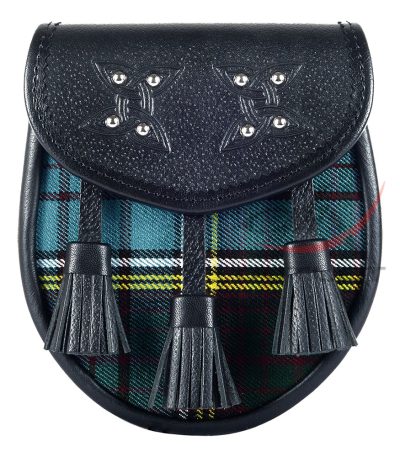 Scottish Sporran Anderson Tartan Black Leather
