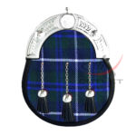 Blue Douglas Tartan Full Dress Leather Sporrans