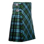 Bias Cut Campbell Ancient Tartan 8-Yard Scottish Kilt with Apron - Image 2