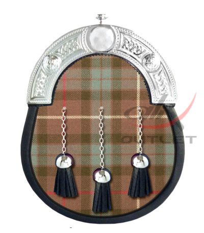 Fraser Weathered Tartan Full Dress Leather Sporrans