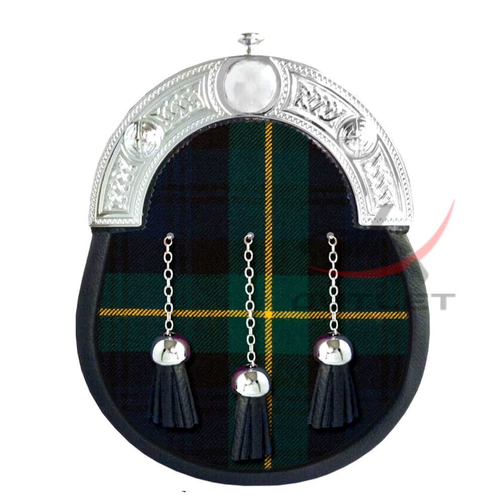 Gordon-Tartan-Sporran.jpg Gordon Tartan Full Dress Leather Sporrans