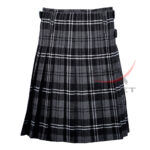 Bias Cut Granite Tartan 8-Yard Scottish Kilt with Apron - Image 2