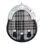 Grey Watch Tartan Outfit Full Dress Leather Sporrans