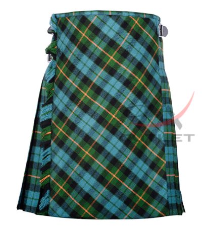 Bias Cut Gunn Ancient Tartan 8Yard Kilt with Apron