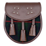 Scottish Sporran Gunn Tartan Brown Leather