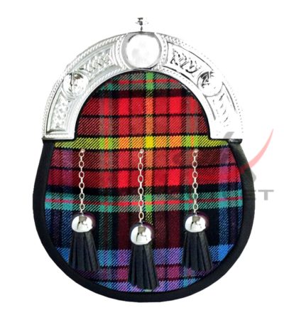 LGBTQ Pride Tartan Full Dress Leather Sporrans