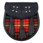 Scottish Sporran LGBTQ Pride Tartan Black Leather