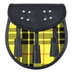 Scottish Sporran MacLeod of Lewis Tartan Black Leather