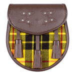 Scottish Sporran MacLeod of Lewis Tartan Brown Leather