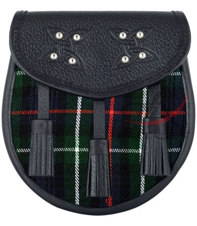 Scottish Sporran Mackenzie Tartan Black Leather