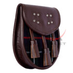 Scottish Sporran Mackenzie Tartan Brown Leather - Image 2