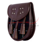 Scottish Sporran Mackenzie Tartan Brown Leather - Image 3