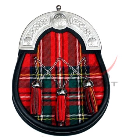 Royal Stewart Tartan Full Dress Leather Sporrans