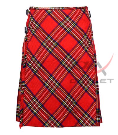 Bias Cut Royal Stewart Tartan 8Yard Kilt with Apron