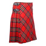 Bias Cut Royal Stewart Tartan 8Yard Kilt with Apron - Image 2