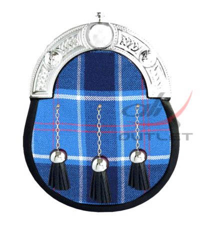 US Navy Tartan Full Dress Leather Sporrans