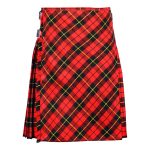 Bias Cut Wallace Tartan 8 Yard Kilt with Apron