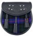 Scottish Sporran Armstrong Tartan Black Leather