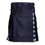 Hybrid Utility Kilts - Black Cotton & Dress Gordon Tartan Kilt