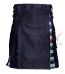 Hybrid Utility Kilts - Black Cotton & Dress Gordon Tartan Kilt