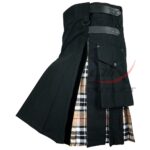 Hybrid Black Cotton Camel Thomson Utility Kilt - Image 2
