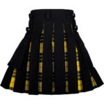 Hybrid Utility Kilts - Black Cotton & MacLeod of Lewis Tartan Kilt - Image 2
