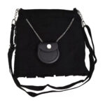 Ladies Purse Black Scottish Kilt Shaped