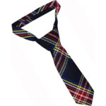 Black Stewart Tartan NeckTie - Image 2