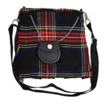 Ladies Purse Black Stewart Tartan Scottish Kilt Shaped