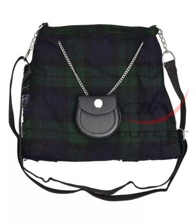 Ladies Purse Black Watch Tartan Scottish Kilt Shaped