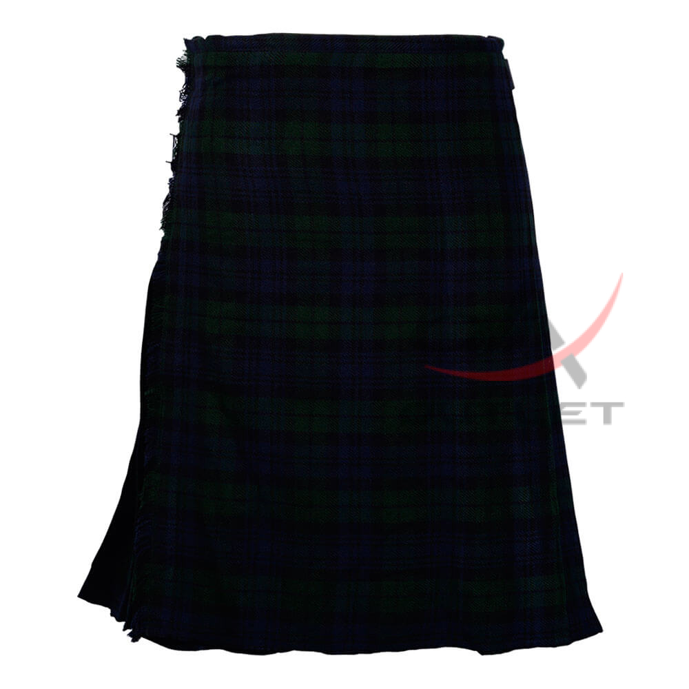 black-watch-trdational-kilt-front Black Watch 8 Yard Kilt for Men Traditional Tartan Kilt