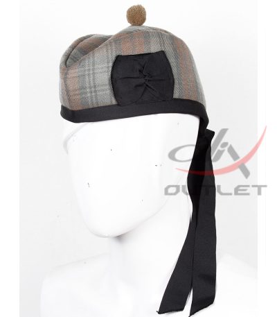 Glengarry Hat Black Watch Weathered Tartan Scottish