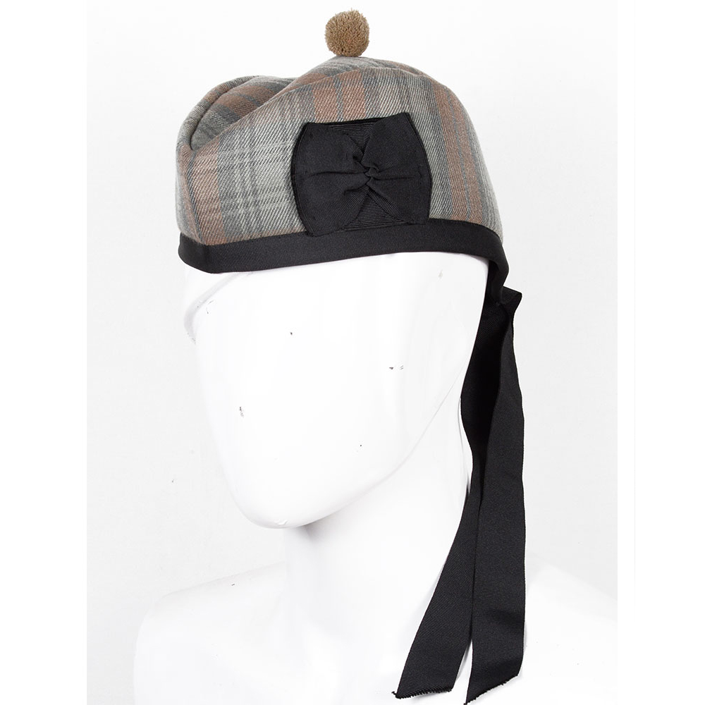 black-watch--weathered-glenggary-hat-1 Glengarry Hat Black Watch Weathered Tartan Scottish - Image 1
