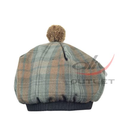 Black Watch Weathered Tartan Tam o' Shatner Tammy Flat Bonnet