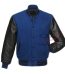Letterman Royal Blue Wool Jacket Leather Sleeves