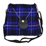 Ladies Purse Blue Tartan Scottish Kilt Shaped