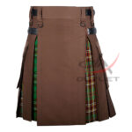 Hybrid Utility Kilts - Brown Cotton & Tara Murphy Tartan Kilt