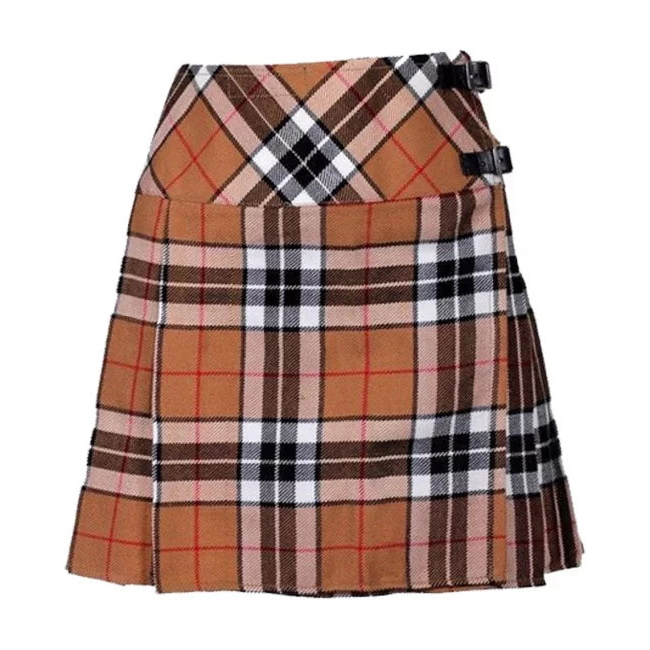 camel-thomson-1 Ladies Camel Thompson Tartan Mini Billie Kilt Mod Skirt Girls Mini Billie Skirt - Image 1