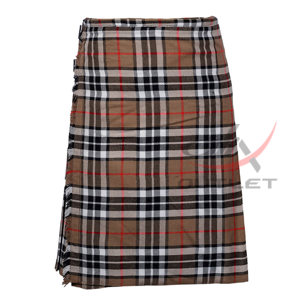 campbell-thompson-tartan-traditional-kilt-front Camel Thomson 8 Yard Kilt for Men