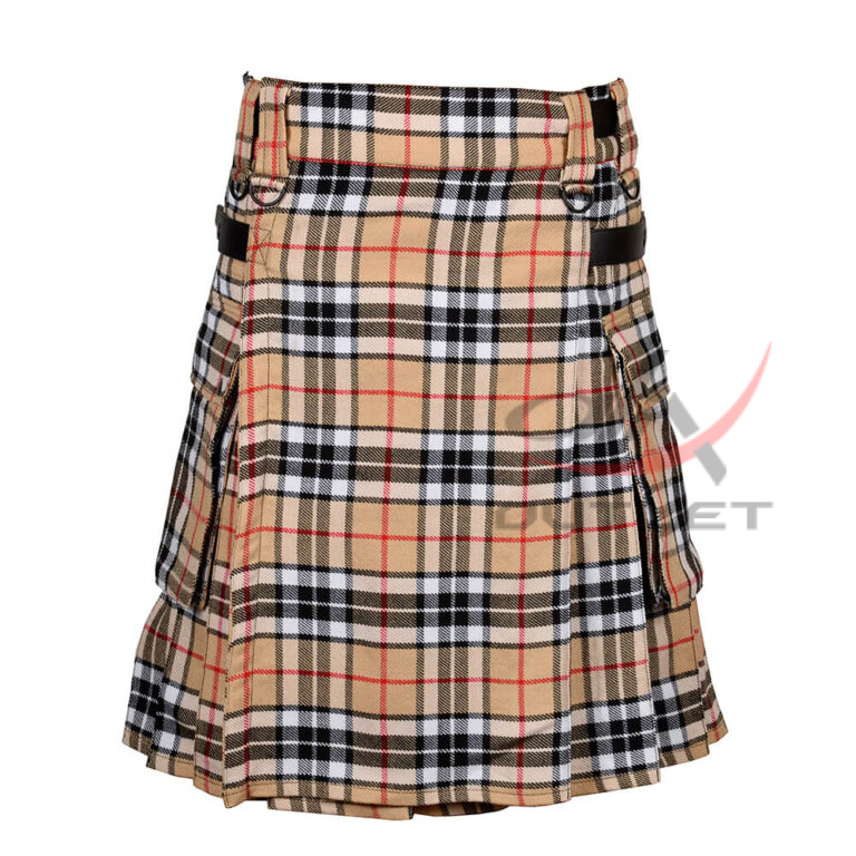 Camel Thompson Tartan Utility Kilt
