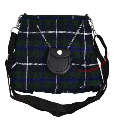 Douglas Blue Tartan Ladies Kilt Shaped Purse