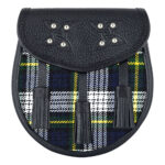 Scottish Sporran Dress Gordon Tartan Black Leather