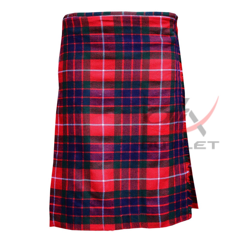 frazer-tartan-traditional-kilt-front-2 Fraser Tartan 8 Yard Kilt for Men Traditional Scottish Kilt