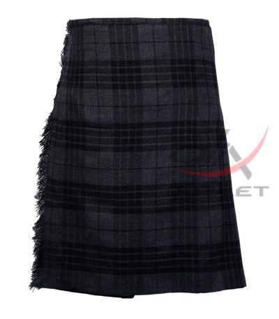 Grey Watch Tartan 8 Yard Kilt for Men
