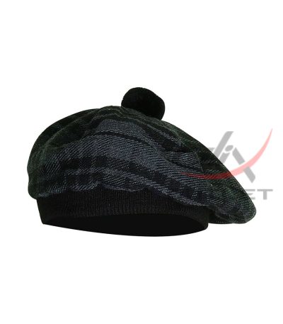 Grey Watch Tartan Tam o' Shatner Tammy Hat Flat Bonnet
