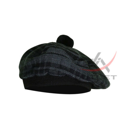 Grey Watch Tartan Tam o' Shatner Tammy Hat Flat Bonnet