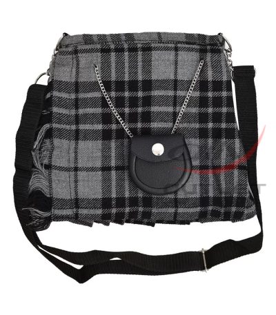 Ladies Purse Scottish Grey Watch Tartan Kilt Shaped